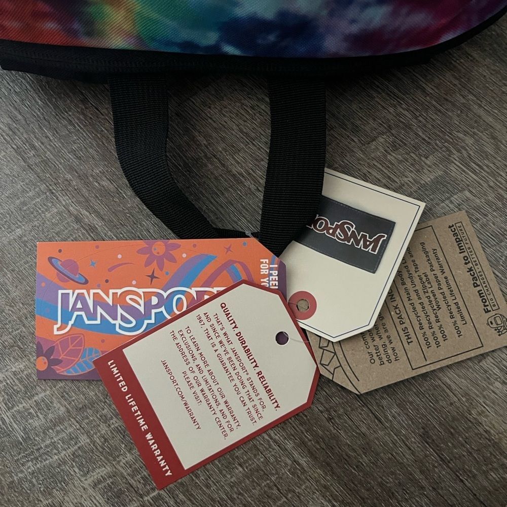 Jansport Big Student‎ XL Backpack- Rainbow Tie Dye_5